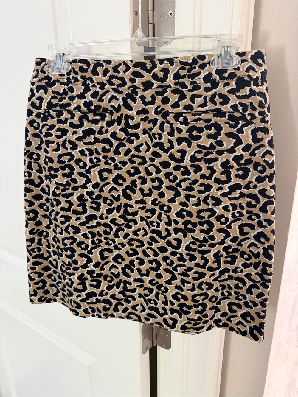 Talbots Leopard Print Mini Skirt in Tan and Black